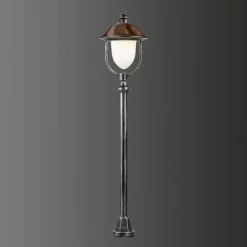 Luminaires LCD Borne lumineuse LCD Nabburg LED Cuivre, Noir, 1 lumière