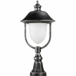 Luminaires LCD Borne lumineuse LCD Nabburg LED Noir, Argenté, 1 lumière