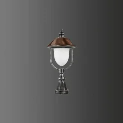 Luminaires LCD Borne lumineuse LCD Nabburg LED Cuivre, Noir, 1 lumière