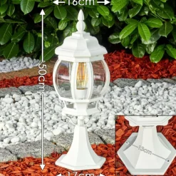 Luminaires Rustiques-hofstein Borne lumineuse Lentua Blanc, 1 lumière