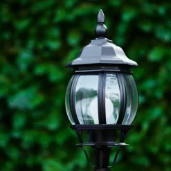 Luminaires Rustiques-hofstein Borne lumineuse Lentua Noir, 1 lumière