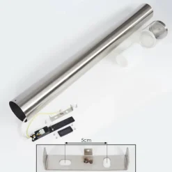 hofstein Borne lumineuse Leon LED Nickel mat, 1 lumière