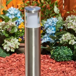 hofstein Borne lumineuse Leon LED Nickel mat, 1 lumière