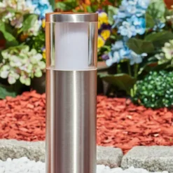 hofstein Borne lumineuse Leon LED Nickel mat, 1 lumière