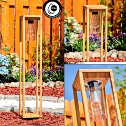 Style Boho-Chic-hofstein Borne lumineuse Leset Brun, Couleur bois, 1 lumière