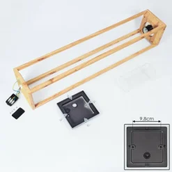 Style Boho-Chic-hofstein Borne lumineuse Leset Brun, Couleur bois, 1 lumière