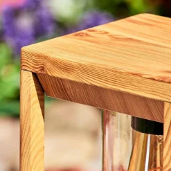 Style Boho-Chic-hofstein Borne lumineuse Leset Brun, Couleur bois, 1 lumière