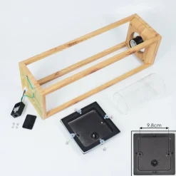 Style Boho-Chic-hofstein Borne lumineuse Leset Brun, Couleur bois, 1 lumière