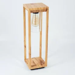 Style Boho-Chic-hofstein Borne lumineuse Leset Brun, Couleur bois, 1 lumière