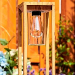 Style Boho-Chic-hofstein Borne lumineuse Leset Brun, Couleur bois, 1 lumière