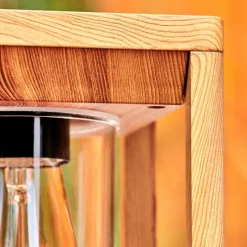 Style Boho-Chic-hofstein Borne lumineuse Leset Brun, Couleur bois, 1 lumière