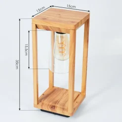 Style Boho-Chic-hofstein Borne lumineuse Leset Brun, Couleur bois, 1 lumière