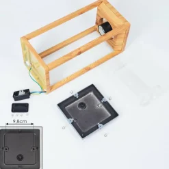 Style Boho-Chic-hofstein Borne lumineuse Leset Brun, Couleur bois, 1 lumière