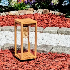 Style Boho-Chic-hofstein Borne lumineuse Leset Brun, Couleur bois, 1 lumière