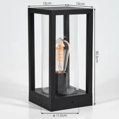 hofstein Borne lumineuse Lesotho Noir, 1 lumière