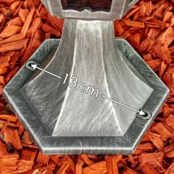 Luminaires Rustiques-hofstein Borne lumineuse Lignac Noir, Argenté, 1 lumière