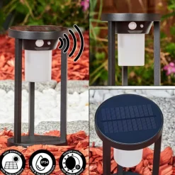 hofstein Borne lumineuse Lokpano LED Noir, 1 lumière, Détecteur de mouvement