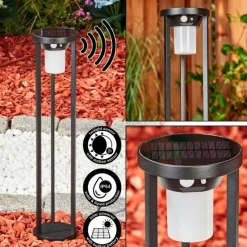 hofstein Borne lumineuse Lokpano LED Noir, Blanc, 1 lumière, Détecteur de mouvement