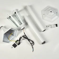 Luminaires Rustiques-hofstein Borne lumineuse Loria Blanc, 1 lumière