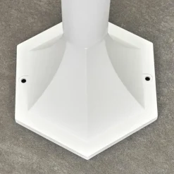 Luminaires Rustiques-hofstein Borne lumineuse Loria Blanc, 1 lumière, Détecteur de mouvement