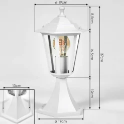 Luminaires Rustiques-hofstein Borne lumineuse Loria Blanc, 1 lumière