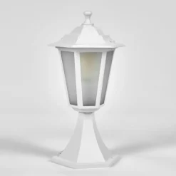 Luminaires Rustiques-hofstein Borne lumineuse Loria Blanc, 1 lumière