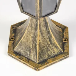 Luminaires Rustiques-hofstein Borne lumineuse Loria Brun, Or, Noir, 1 lumière