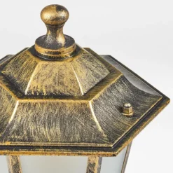 Luminaires Rustiques-hofstein Borne lumineuse Loria Brun, Or, Noir, 1 lumière