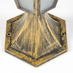 Luminaires Rustiques-hofstein Borne lumineuse Loria Brun, Or, Noir, 1 lumière