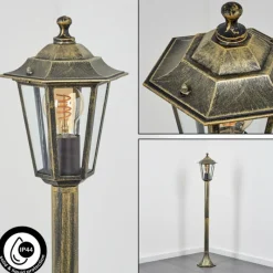 Luminaires Rustiques-hofstein Borne lumineuse Loria Brun, Or, Noir, 1 lumière