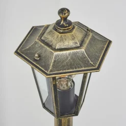 Luminaires Rustiques-hofstein Borne lumineuse Loria Brun, Or, Noir, 1 lumière