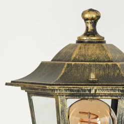 Luminaires Rustiques-hofstein Borne lumineuse Loria Brun, Or, Noir, 1 lumière