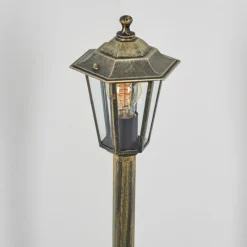 Luminaires Rustiques-hofstein Borne lumineuse Loria Brun, Or, Noir, 1 lumière