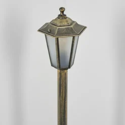 Luminaires Rustiques-hofstein Borne lumineuse Loria Brun, Or, Noir, 1 lumière