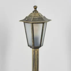 Luminaires Rustiques-hofstein Borne lumineuse Loria Brun, Or, Noir, 1 lumière