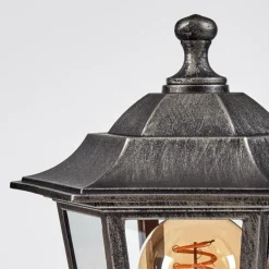 Luminaires Rustiques-hofstein Borne lumineuse Loria Noir, Argenté, 1 lumière