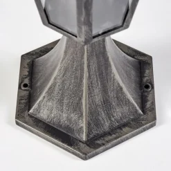 Luminaires Rustiques-hofstein Borne lumineuse Loria Noir, Argenté, 1 lumière