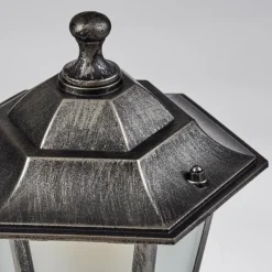 Luminaires Rustiques-hofstein Borne lumineuse Loria Noir, Argenté, 1 lumière