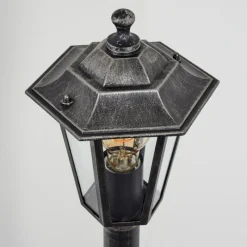 Luminaires Rustiques-hofstein Borne lumineuse Loria Noir, Argenté, 1 lumière