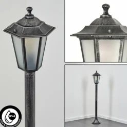 Luminaires Rustiques-hofstein Borne lumineuse Loria Noir, Argenté, 1 lumière