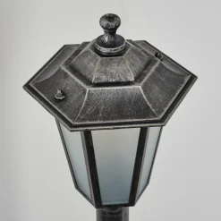 Luminaires Rustiques-hofstein Borne lumineuse Loria Noir, Argenté, 1 lumière