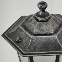 Luminaires Rustiques-hofstein Borne lumineuse Loria Noir, Argenté, 1 lumière