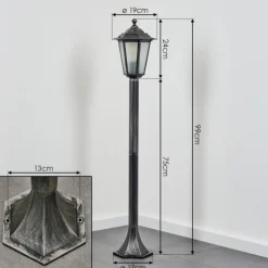 Luminaires Rustiques-hofstein Borne lumineuse Loria Noir, Argenté, 1 lumière