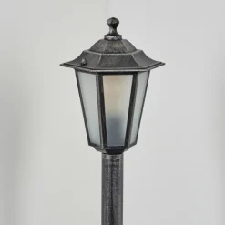 Luminaires Rustiques-hofstein Borne lumineuse Loria Noir, Argenté, 1 lumière