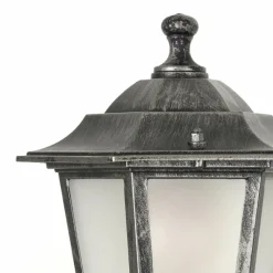 Luminaires Rustiques-hofstein Borne lumineuse Loria Noir, Argenté, 1 lumière