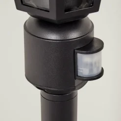 Luminaires Rustiques-hofstein Borne lumineuse Loria Noir, 1 lumière, Détecteur de mouvement