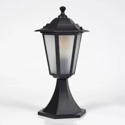 Luminaires Rustiques-hofstein Borne lumineuse Loria Noir, 1 lumière