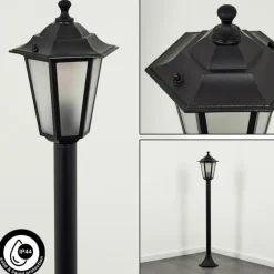 Luminaires Rustiques-hofstein Borne lumineuse Loria Noir, 1 lumière