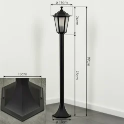 Luminaires Rustiques-hofstein Borne lumineuse Loria Noir, 1 lumière