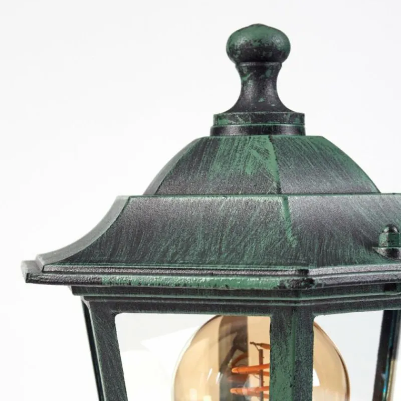 Luminaires Rustiques-hofstein Borne lumineuse Loria Vert, Noir, 1 lumière